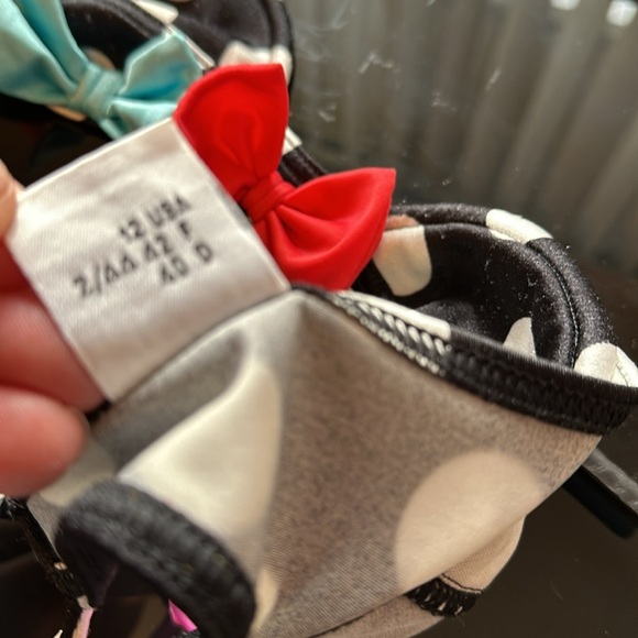 Moschino MARE Polka Dot Bow Bikini Swimsuit Vintage - Picture 10 of 11